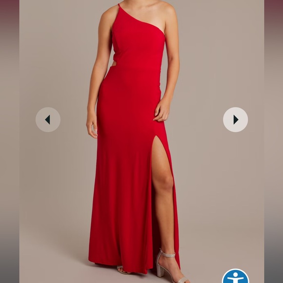 NWT JUMP one shoulder jersey gown with cutout size 13/14 Prom Dance Elegant - Picture 4 of 4